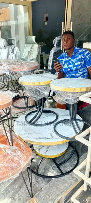 Modern Center Table Side Stool – Stylish Living Room Set