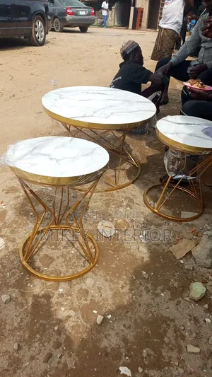 Modern Center Table Side Stool – Stylish Living Room Set
