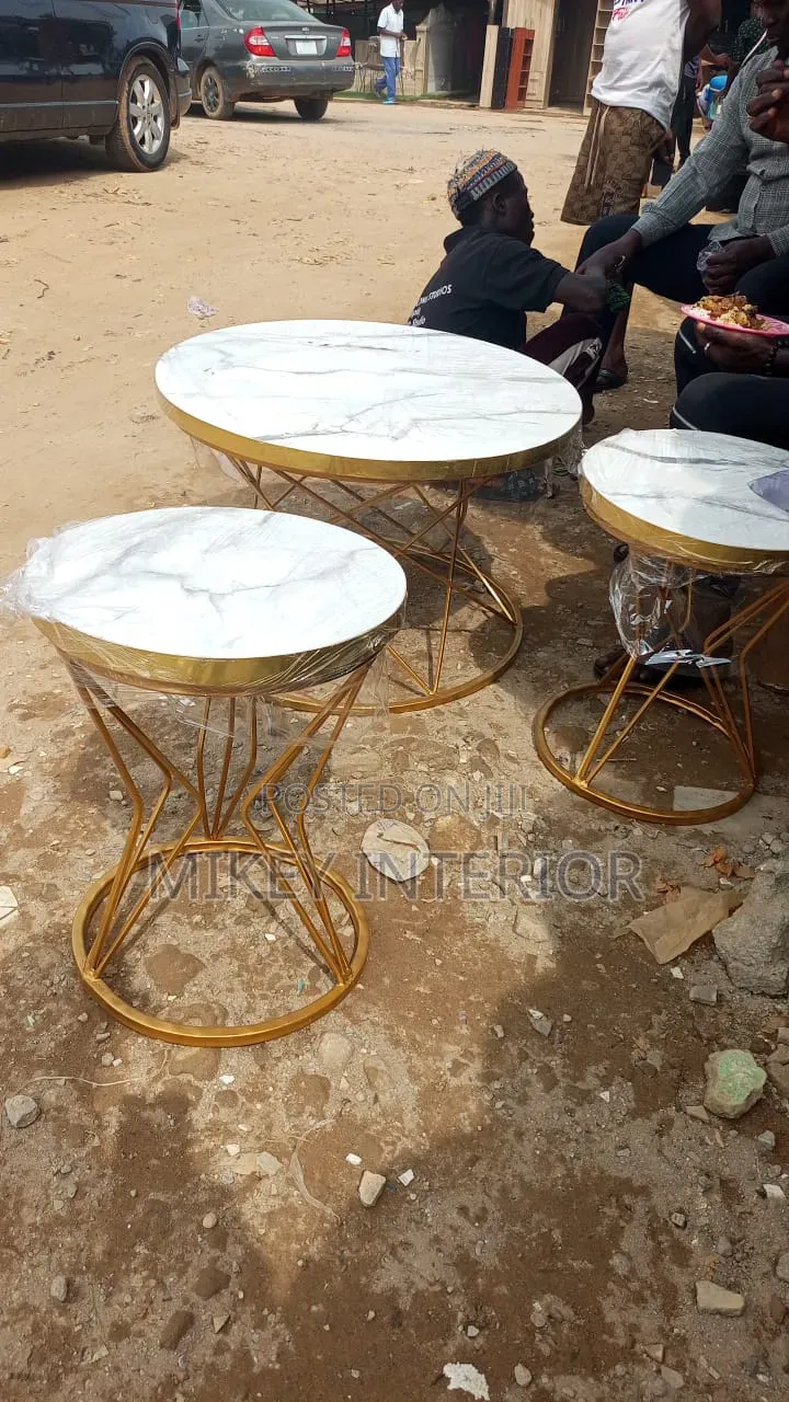 Modern Center Table Side Stool – Stylish Living Room Set
