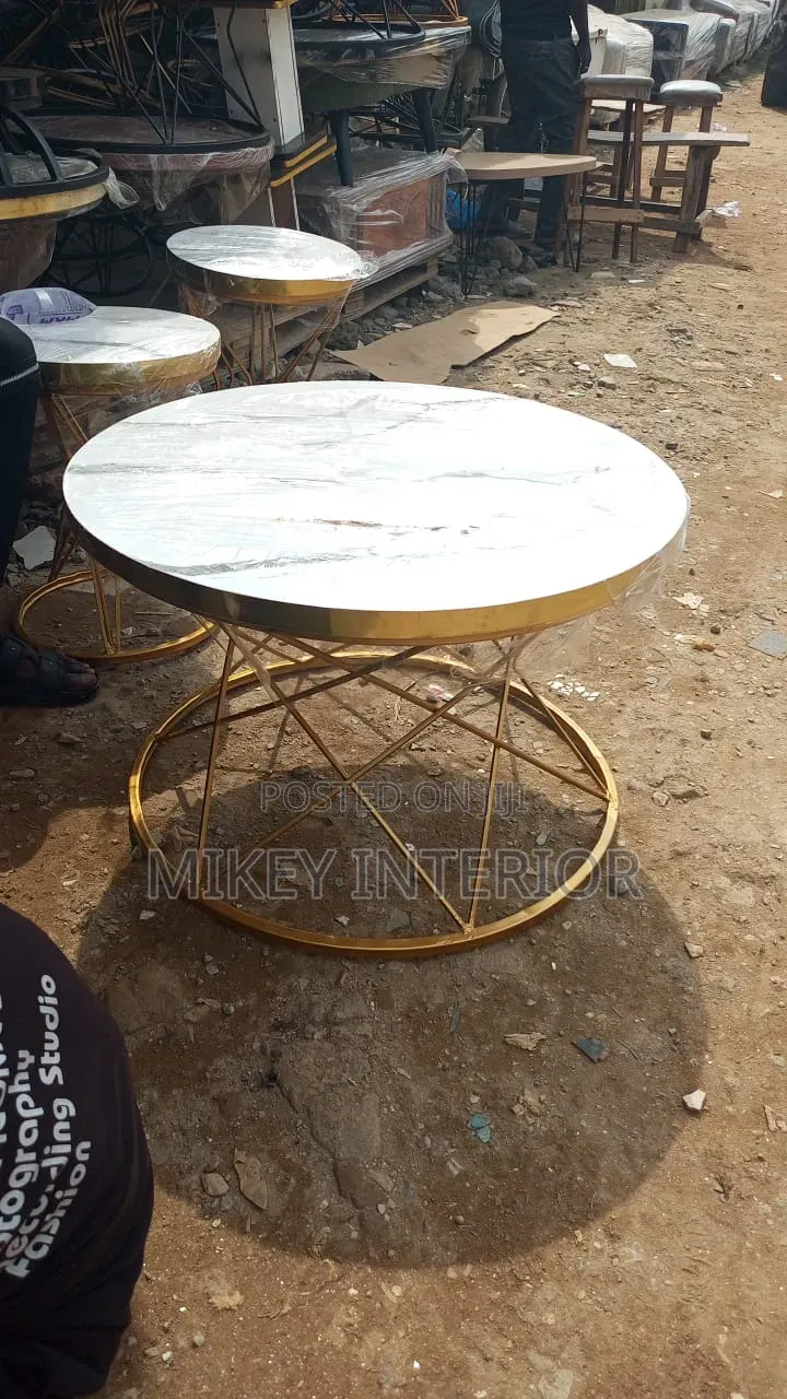 Modern Center Table Side Stool – Stylish Living Room Set