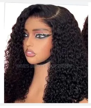 Quality Curly Hair Wig With 5*5 C Part Closure 16 Inches