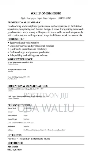 Manufacturing CV