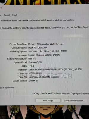 Laptop Dell Precision 5470 32GB Intel Core i9 SSD 512GB