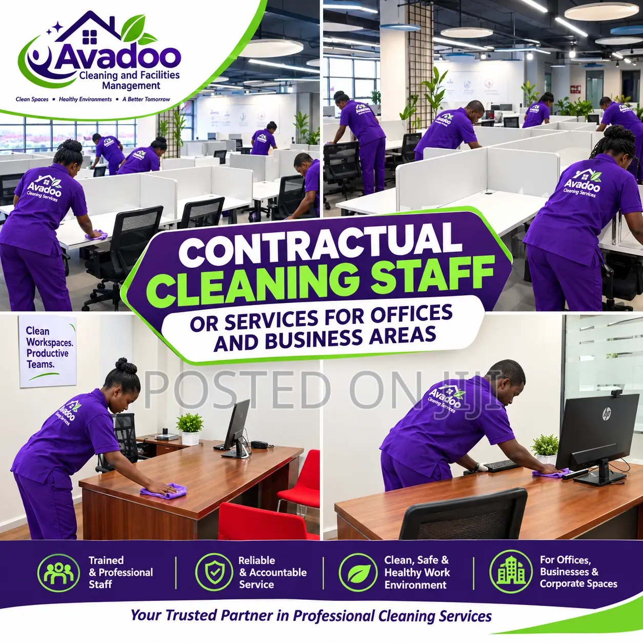 Trained Cleaning Staff on Contract Basis