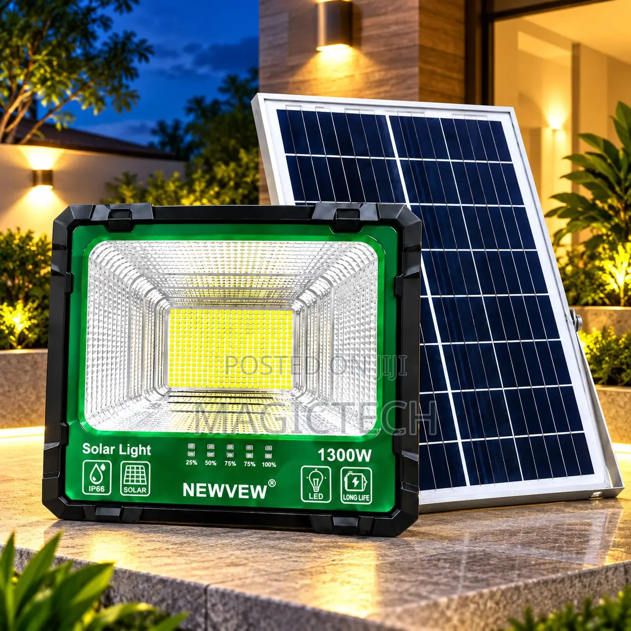 Suntrick Newvew 1300w Solar Flood Light With Panel