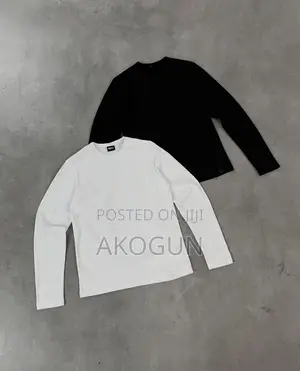 Unisex Long Sleeve T-Shirt – Plain Cotton Top – Basic Casual Wear