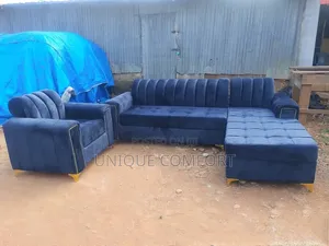 Brand New Top Quality Luxury Padded L Shape Sofa With Single Seater