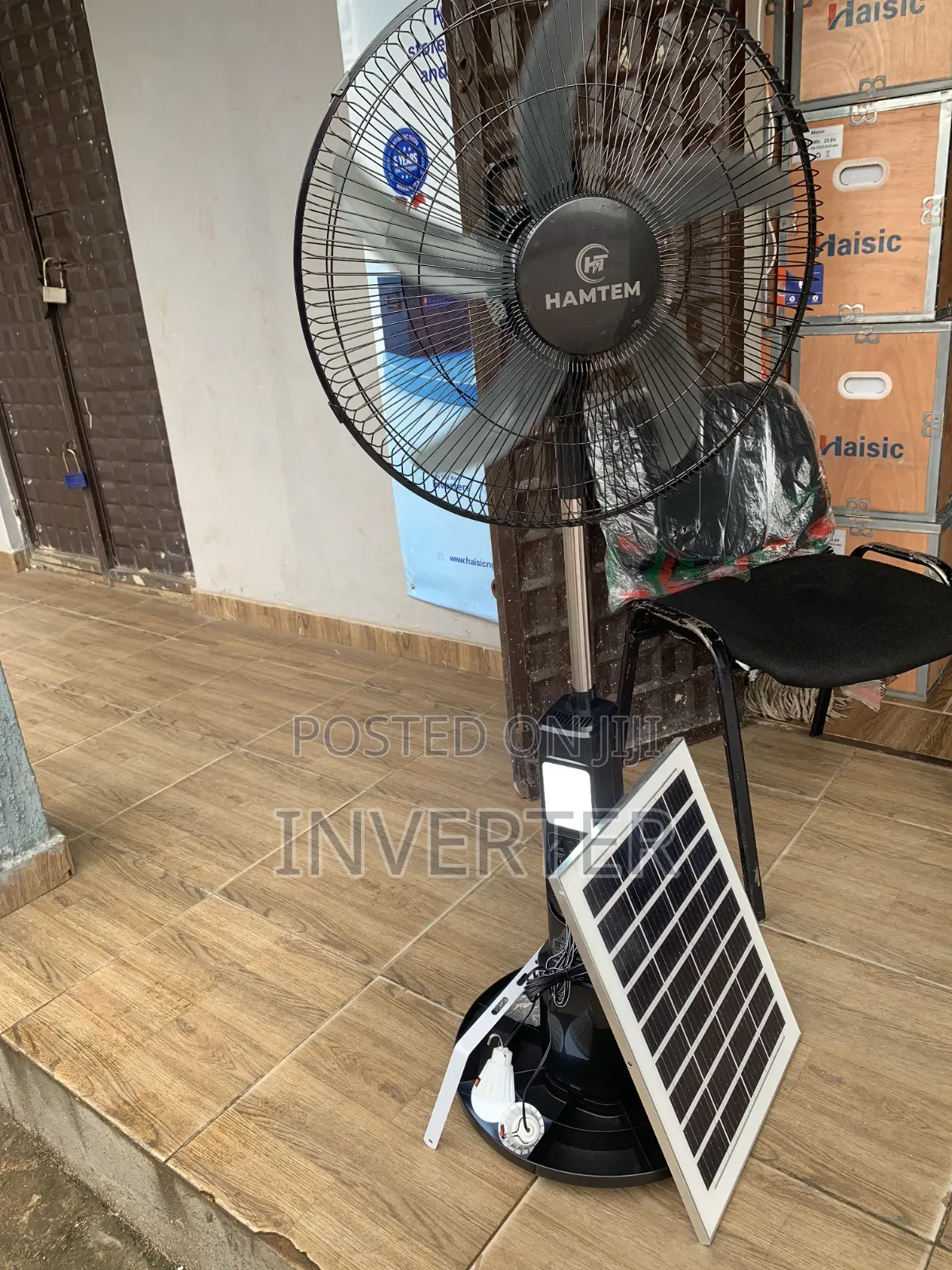 Hamtem 18Inches AC/DC Solar Fan