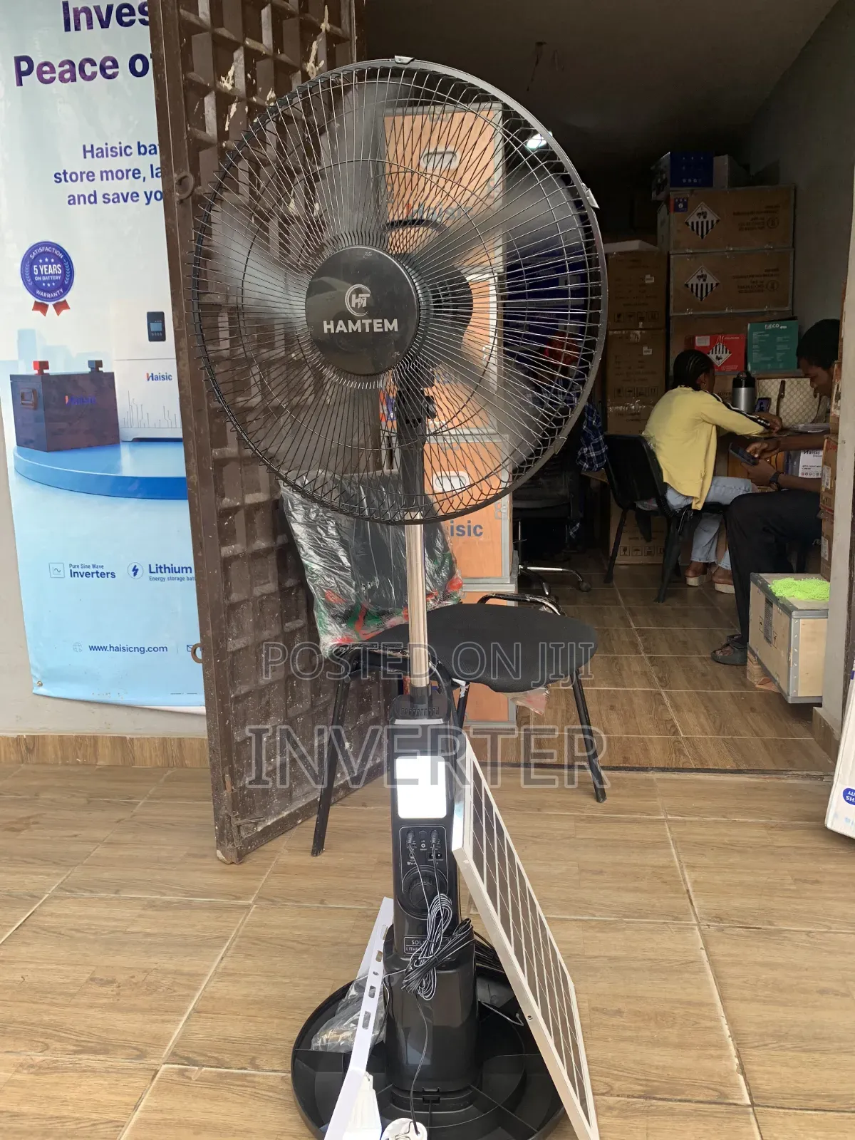 Hamtem 18Inches AC/DC Solar Fan