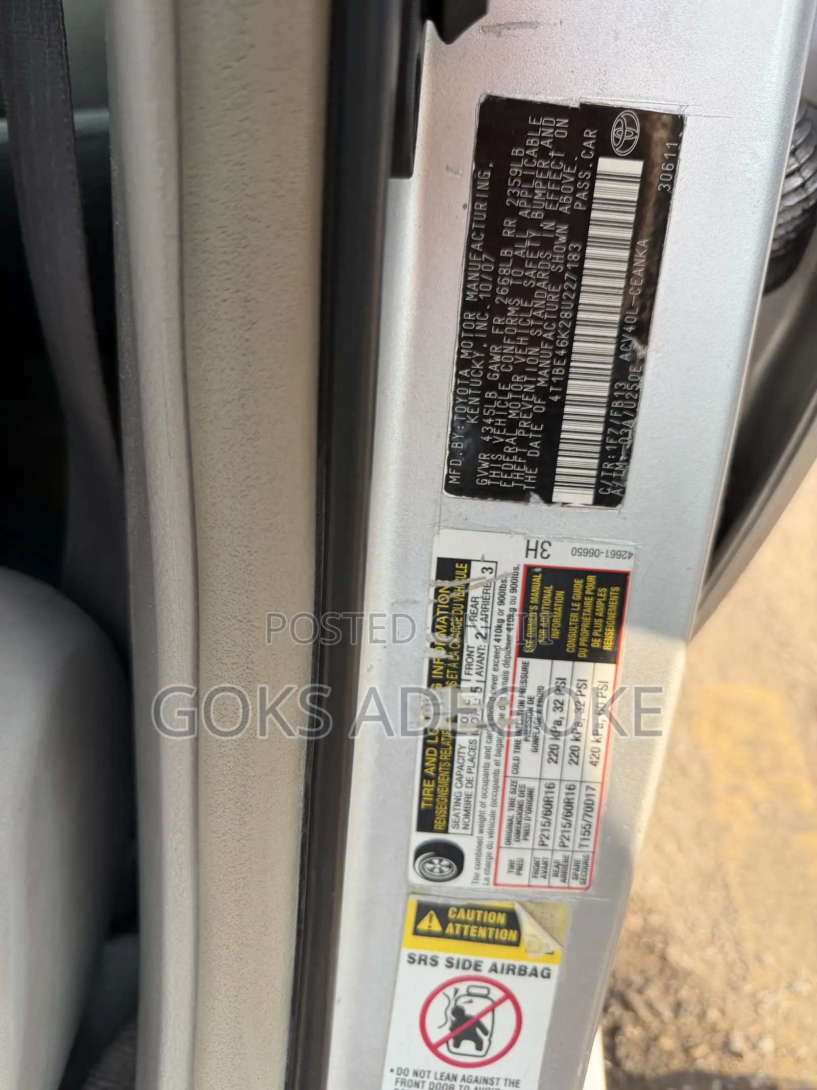 Toyota Camry 2008 Silver
