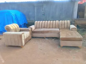 Brand New Top Quality Padded L Shape Section Sofa With Single Seater
