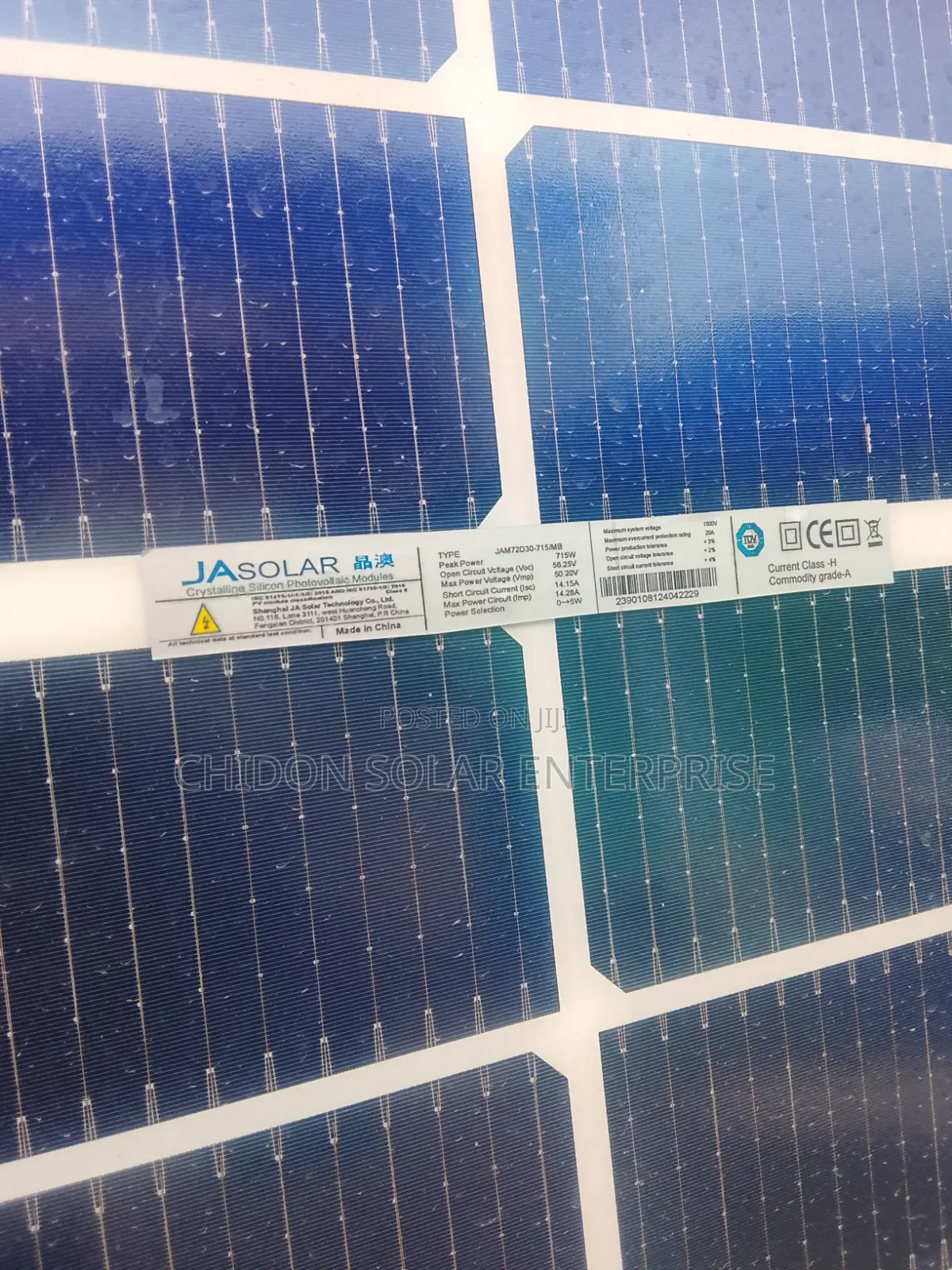 715W JA Solar Half-Cut Bifacial Solar Panel