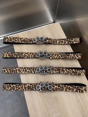 Cheetah Leather Belt