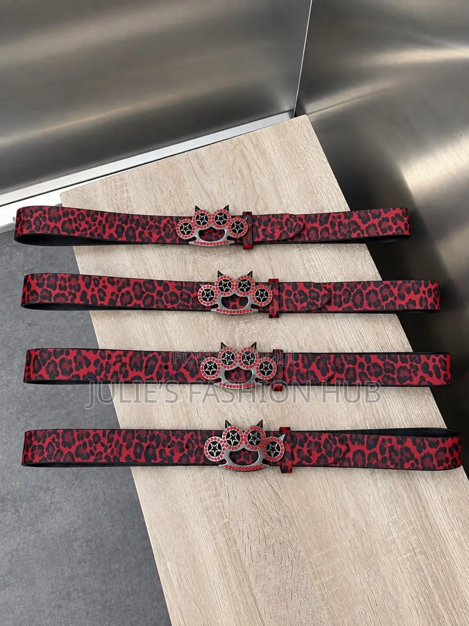 Cheetah Leather Belt