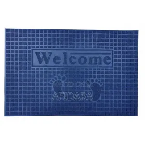 Quality Non-Slip Welcome Rubber Door Mat - Dirt Trapper Easy Clean