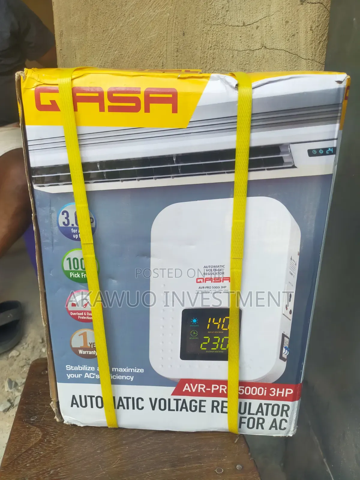 Original Qasa Automatic Voltage Stabilizer 5000 Watts