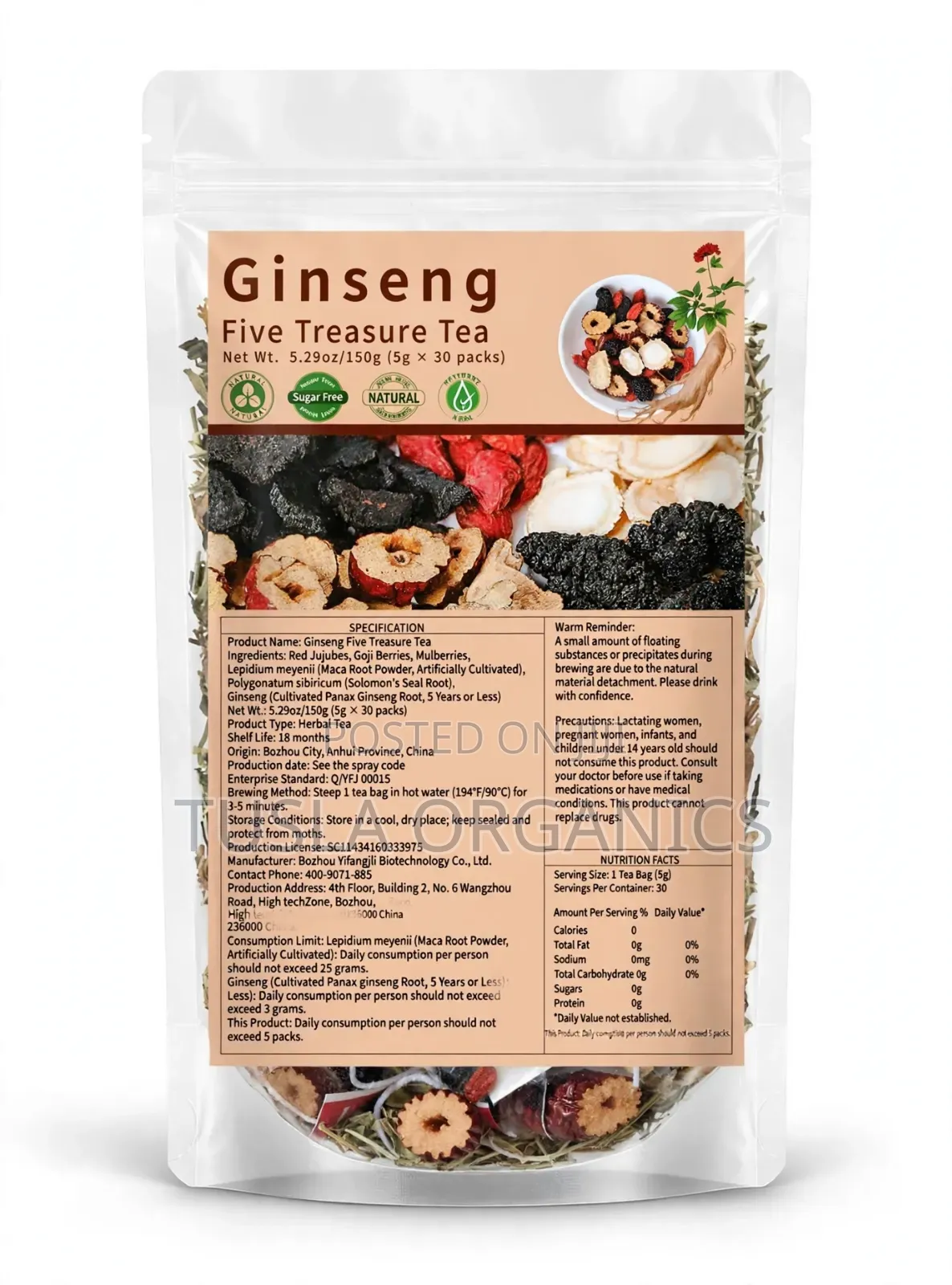 Ginseng Five Treasure Tea