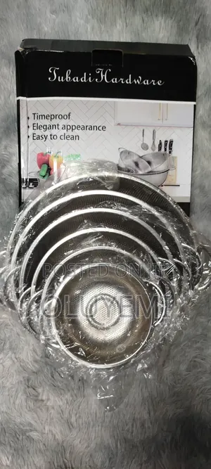 Tubadi Hardware Stainless Steel Colander Strainer Basket Set