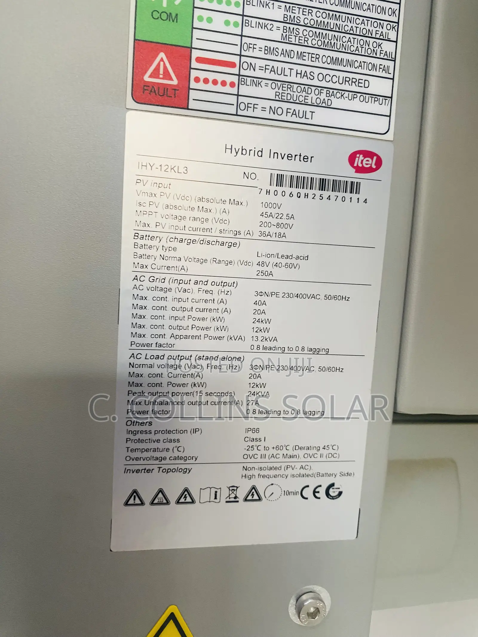 12kva 48v Three Phase Itel Inverter