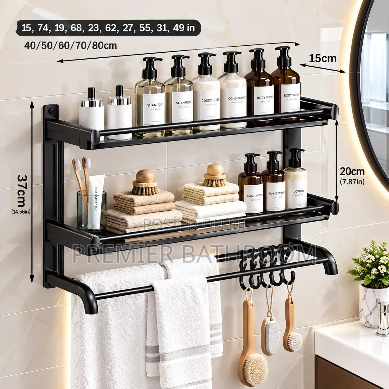 Bathrooms 3 Steps Shelves