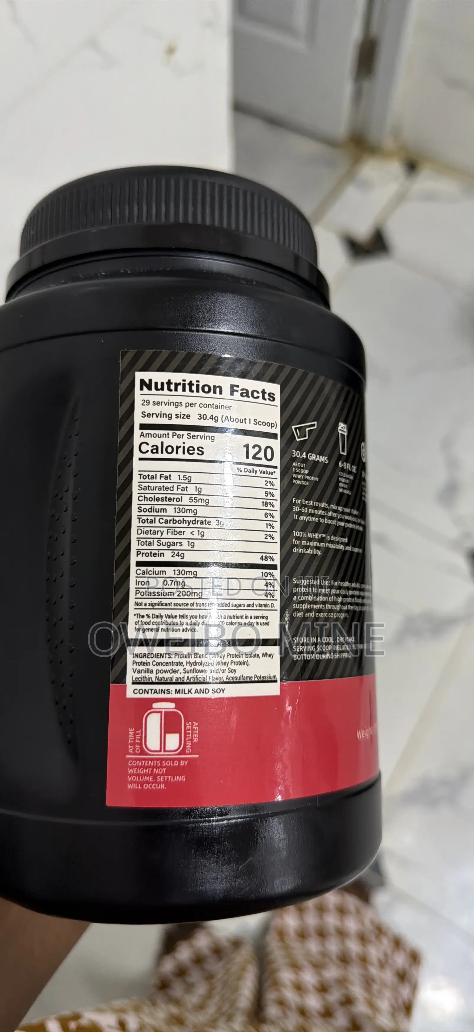 Whey Protein Powder Vanilla Flavored