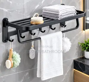 Black Multiple Towel Rack