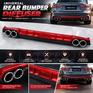 Original Universal Rear Bumper Diffuser — Product Description