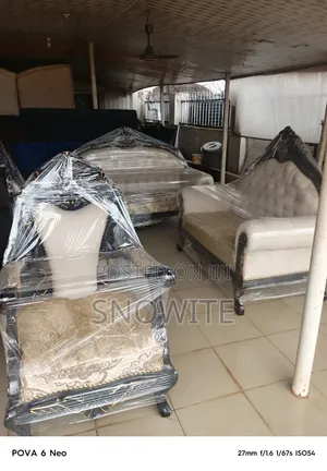 Royal Throne Sofa Set Brand New Still in Nylon