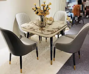 Luxury Unique Four Seaters Marble Dining.
