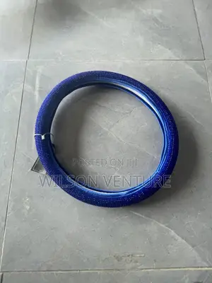 Classic Steering Wheel Cover With Blue Diamond Stone