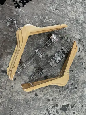 Wooden Hanger With Clip