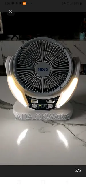 MJDJ Rechargeable 3 Speed Fan