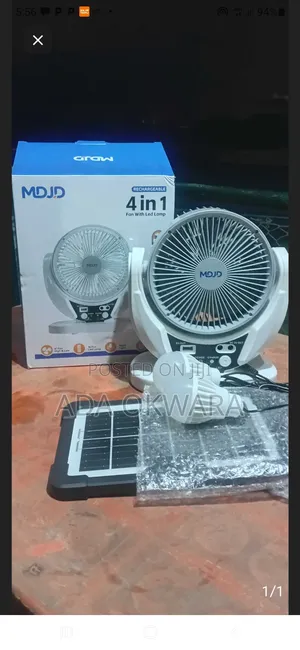 MJDJ Rechargeable 3 Speed Fan