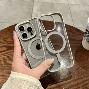 Luxury Wireless Charge Transparent Case Pouch for iPhone 15 Pro Max