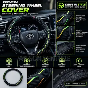 Premium Carbon Fiber Steering Wheel Cover