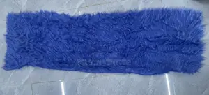 Premium Blue Fluffy Dashboard Mat