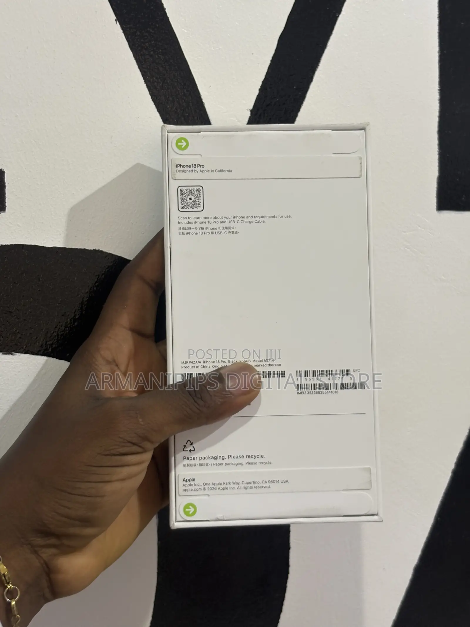New Apple iPhone 18 Pro 256 GB Black