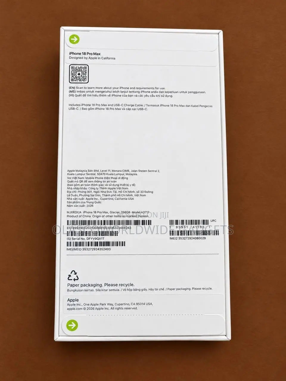 New Apple iPhone 18 Pro Max 256 GB Blue