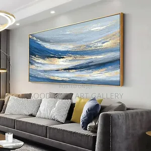 Abstract Navy Blue Art
