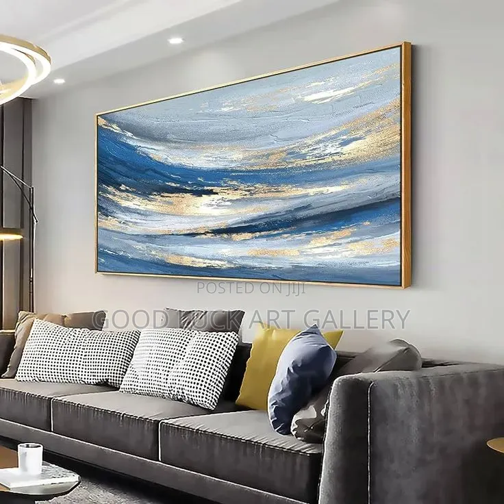 Abstract Navy Blue Art