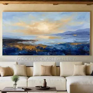 Abstract Navy Blue Art