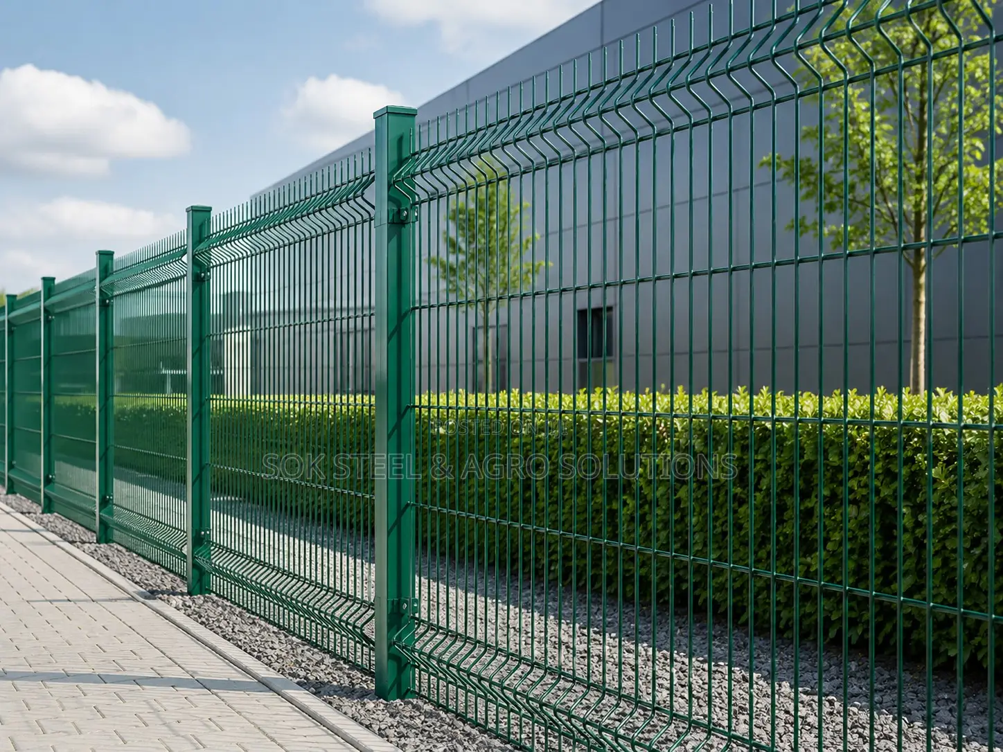 Finger Panel Mesh Fence With Pole