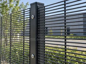 Anti-Finger Security Panel Mesh Fence With Pole