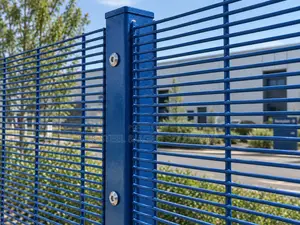Anti-Finger Security Panel Mesh Fence With Pole