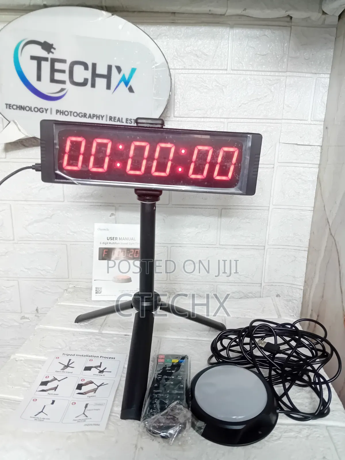 Gym Timer, Clock With Start/Stop Button, Interval Timer for Workout