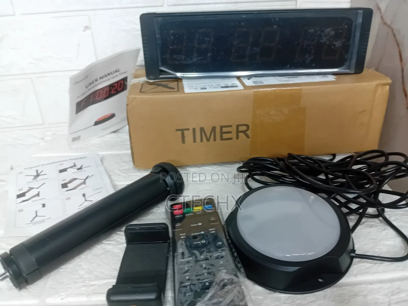 Gym Timer, Clock With Start/Stop Button, Interval Timer for Workout