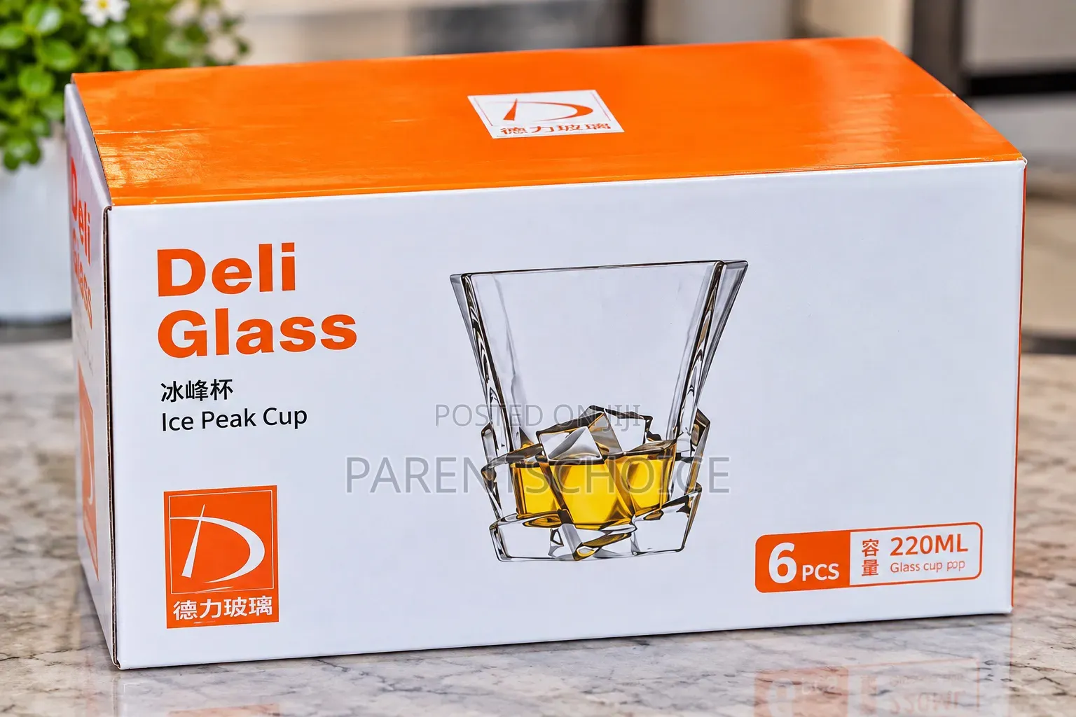 Deli Glass Ice Peak Cup – 6 PCS 220ml