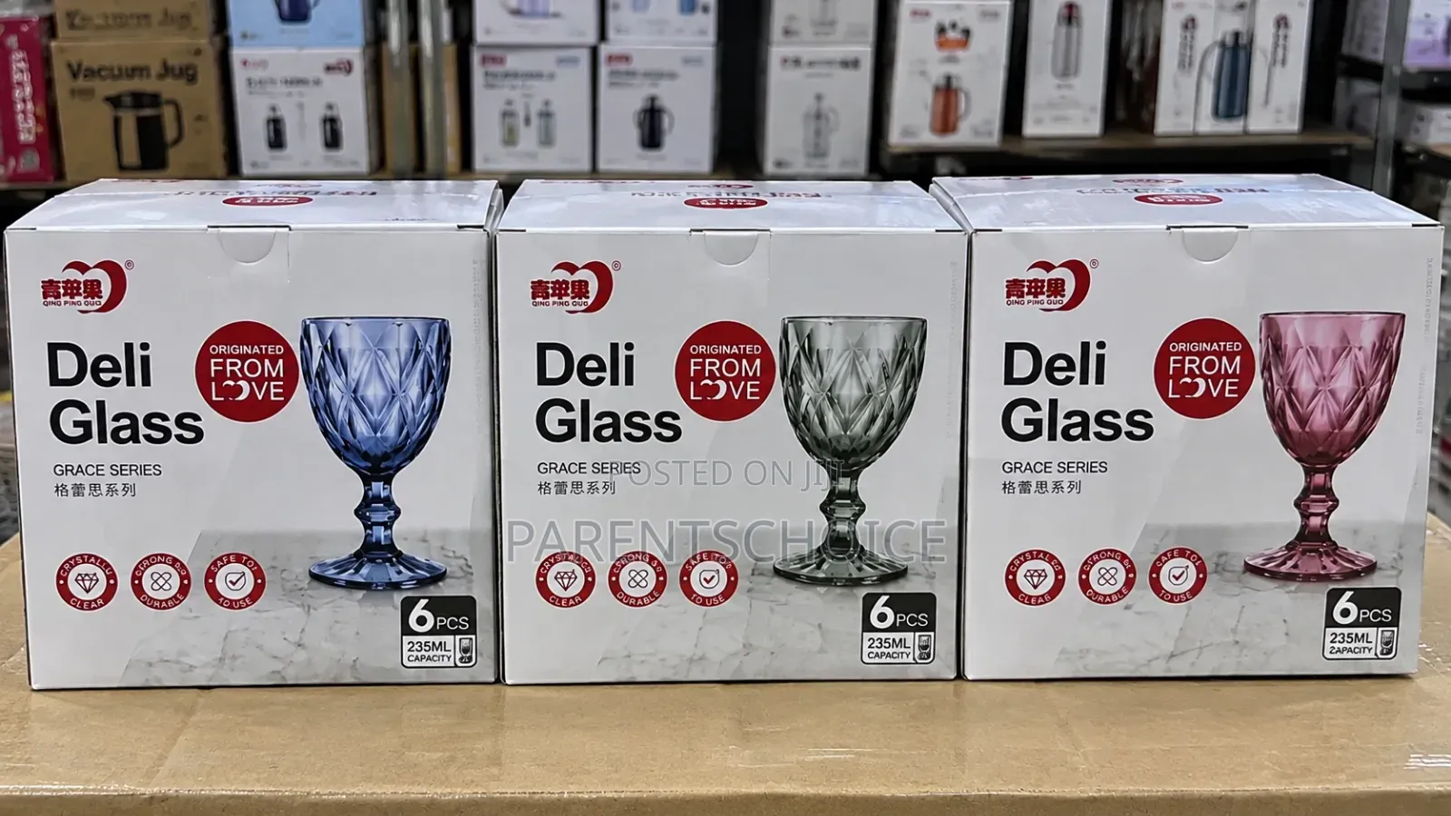 Deli Glass Grace Series Goblet 235ml – 6PCS