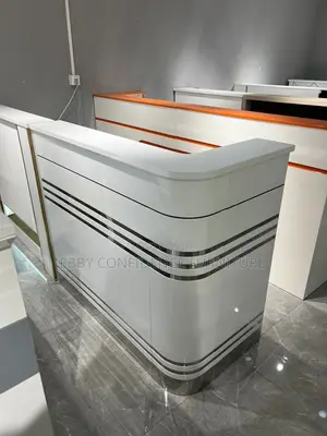 White Receptionist Desk 4fit Size