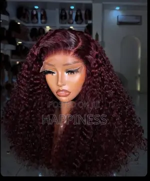 Human Hair Wine Pixie Curls